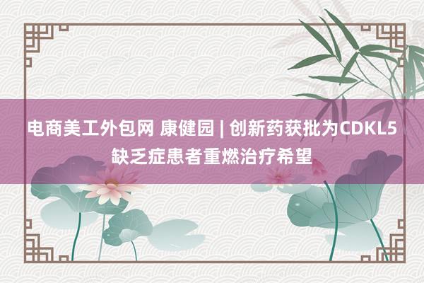 电商美工外包网 康健园 | 创新药获批为CDKL5缺乏症患者重燃治疗希望